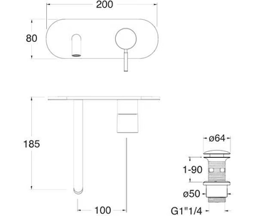 PIX CRIPX256 - Wall-mounted stainless steel washbasin mixer by CRISTINA Rubinetterie - view 3